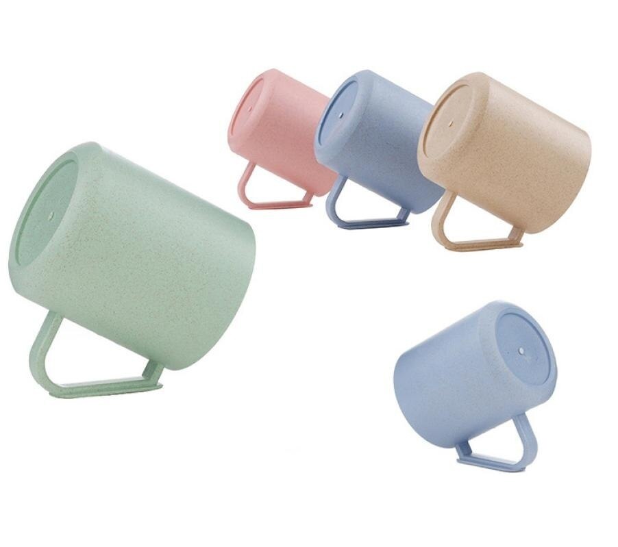 Creatieve Borstel Tanden Cups Tarwe Stro Spoelen Paar Tandenborstel Beker Tanden Cupcass Wassen Cup BBC-129