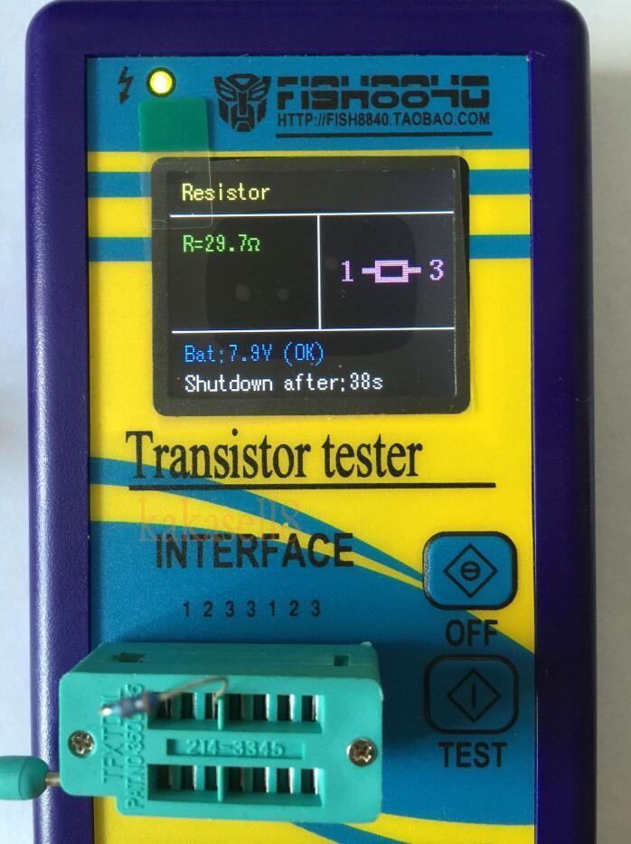 Probador de transistores TFT, medidor de capacitancia de triodo de diodo LCR ESR NPN PNP MOSFET