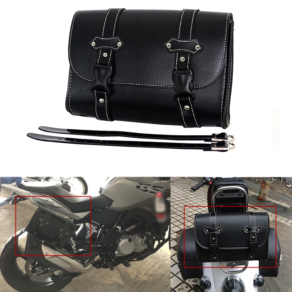 Motorcycle Saddle Bag PU Sissy Bar Bags Storage Tool Pouch for Honda Shadow Motorcycle Tool Bags Mini protable Bags Oc21