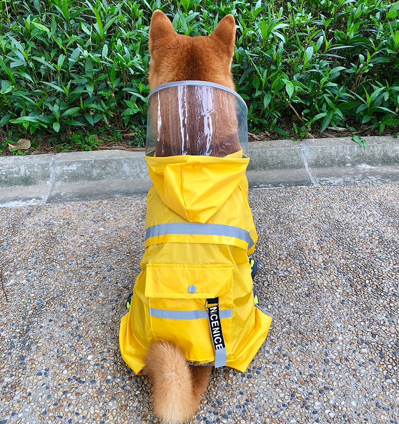 Pet Dog Raincoat Shiba Inu Clothes French Bulldog Clothing Dog Rain Jacket Waterproof Clothing for Dog Jumpsuit Outfit