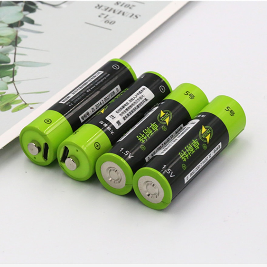 8 Stks/partij Znter Aa Oplaadbare Batterij 1.5V Aa 1700 Mah Usb Opladen Lithium Batterij Bateria Zonder Micro usb Kabel