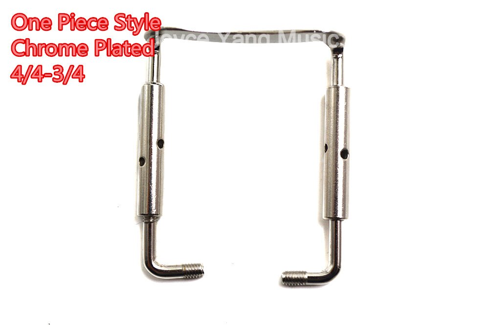 Violín de cobre chapado en oro y cromado, ajustable, 4/4-3/4, 1/2-1/4, tornillos abrazaderas, gancho,: Chrome 4 4 to 3 4