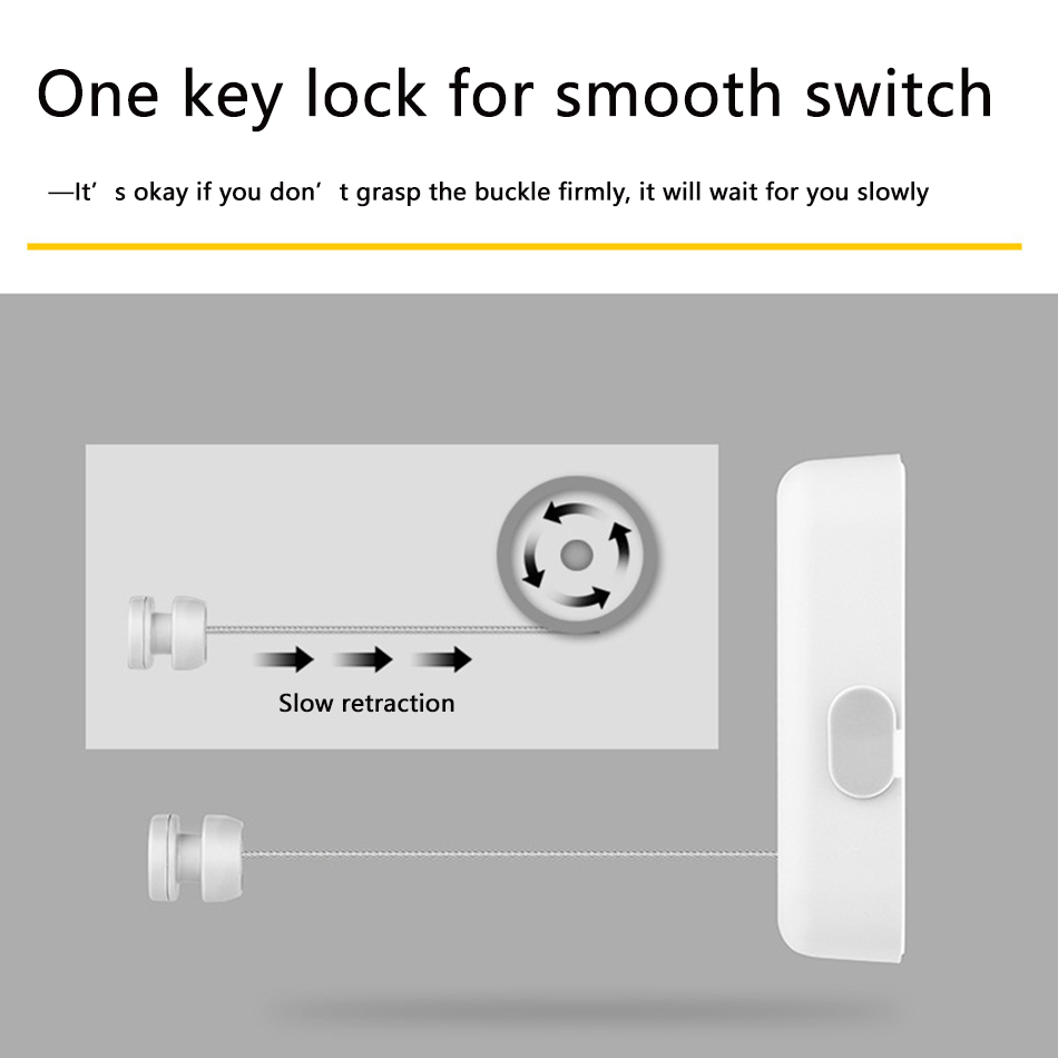 2M Retractable Clothesline Wall-Mounted Indoor Outdoor Washing Clothes Hanger Laundry Drying Line Balcony Invisible Drying Lines