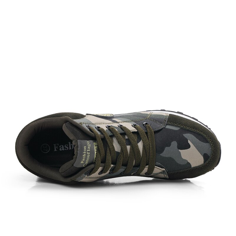 Mulheres sapatos camuflagem execução 6 centímetros invisível aumento da plataforma sapatilhas das mulheres adultos tênis de alta top mulheres esporte bota inverno