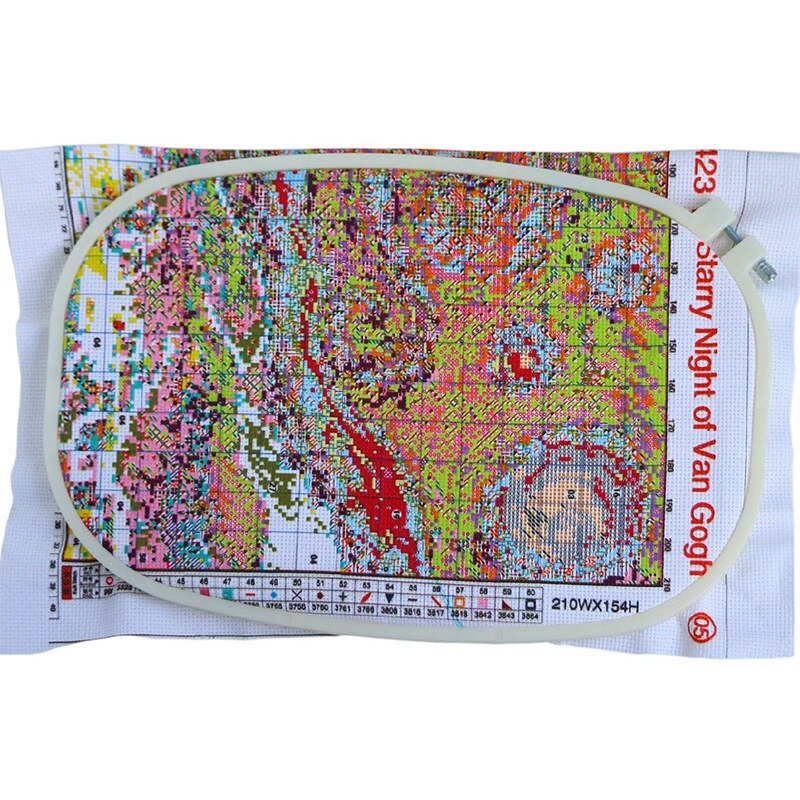 Embroidery Hoop Square Cross Stitch Hoops Ivory-White Pack of 4, Different Sizes - 5 Inches 10 Inches 13 Inches for Kids and Adu