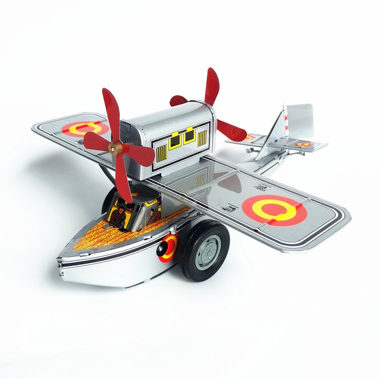 Collectible Tin Speelgoed Inertie Air Craft MS442 Wind Up Vliegtuig Speelgoed voor Kinderen gld2