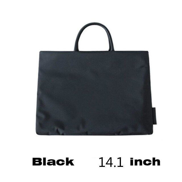 Woman Tote Sac Briefcase Bags Waterproof Laptop Bag Notebook Handbags 13 14 15 Inch Women Men Document Business Handbag: Black 14.1 inch