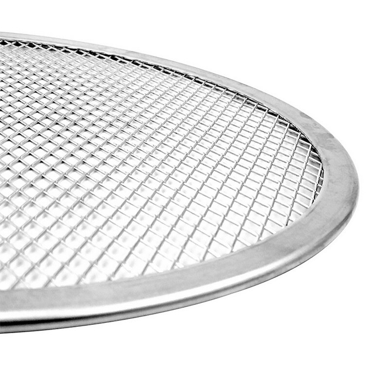 Nonstick bagegrej pizza pande aluminium pizza skærm til køkken restaurant pizza net aluminium fortykket pizza bageware net