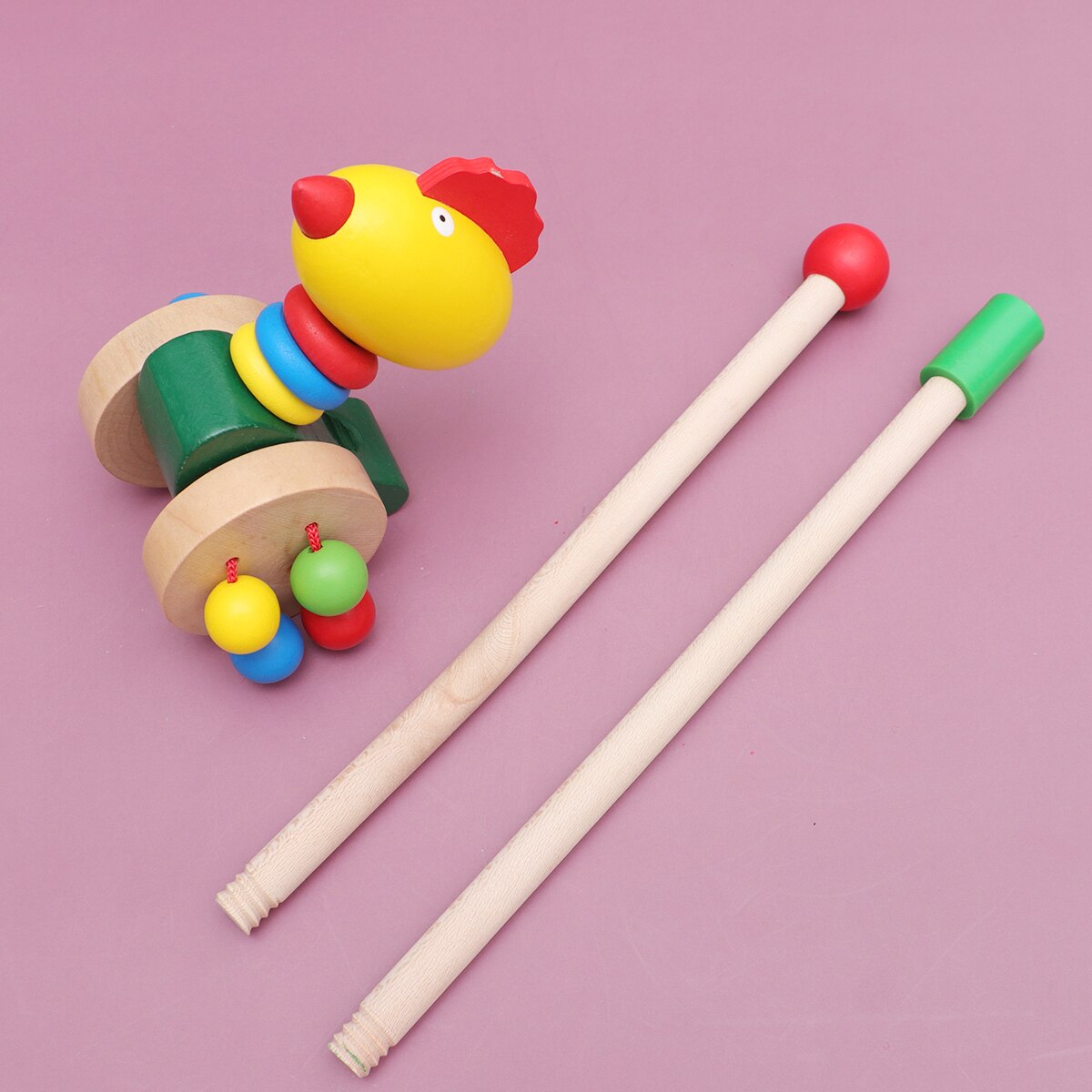 Baby Pushing Cart Toys Cartoon Animal Carts Wooden Trolley Carts Toys Outdoor Baby Walker Push Rod Cart Toys Training Aids