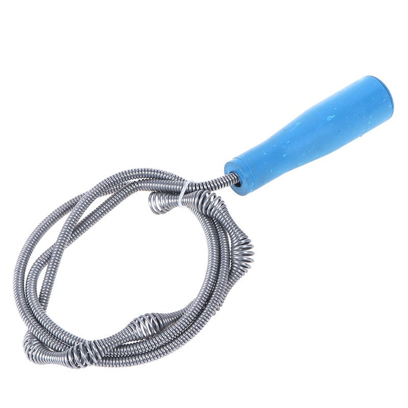 1m lange kloak rensetråd fjeder fjernelse tilstopning hårfilter afløbsrensere værktøj hjemme bøjelig vask badekar toilet mudderrør slange