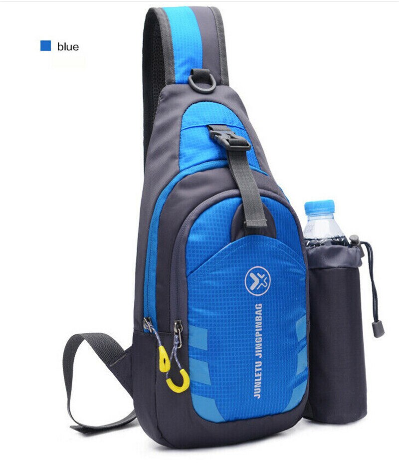 6 farver vandtæt lille brystpose taske rejse sport skulder slynge messenger cross tasker: Blå