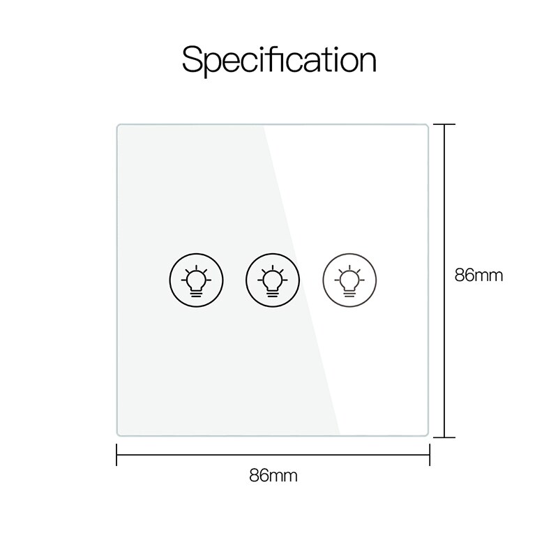 ZigBee US/EU Smart Multi-gang Light Dimmer Switch Independent Control Smart Tuya APP Control Compatible With Alexa Google Home