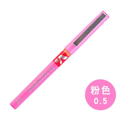 Japan papirvarer pilot bx -v5 0.5mm straight pen stor kapacitet farve blæk kuglepen skole forsyninger: Lyserød