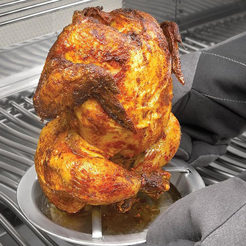 Support de poulet rôti détachable antiadhésif support de torréfacteur vertical en acier inoxydable support de Barbecue torréfaction outil de cuisine outil de Barbecue Q50