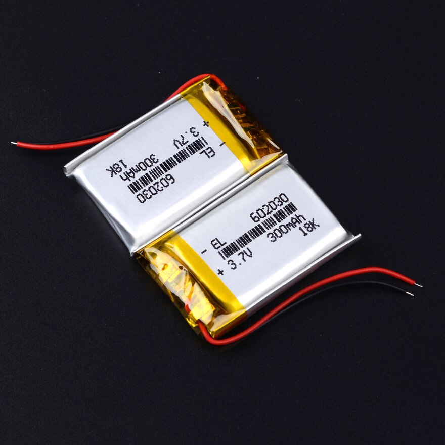 CE ROHS 300mAh 602030 3.7V lithium polymer battery bloody r8 mouse dvr advocam-fd8 profi red