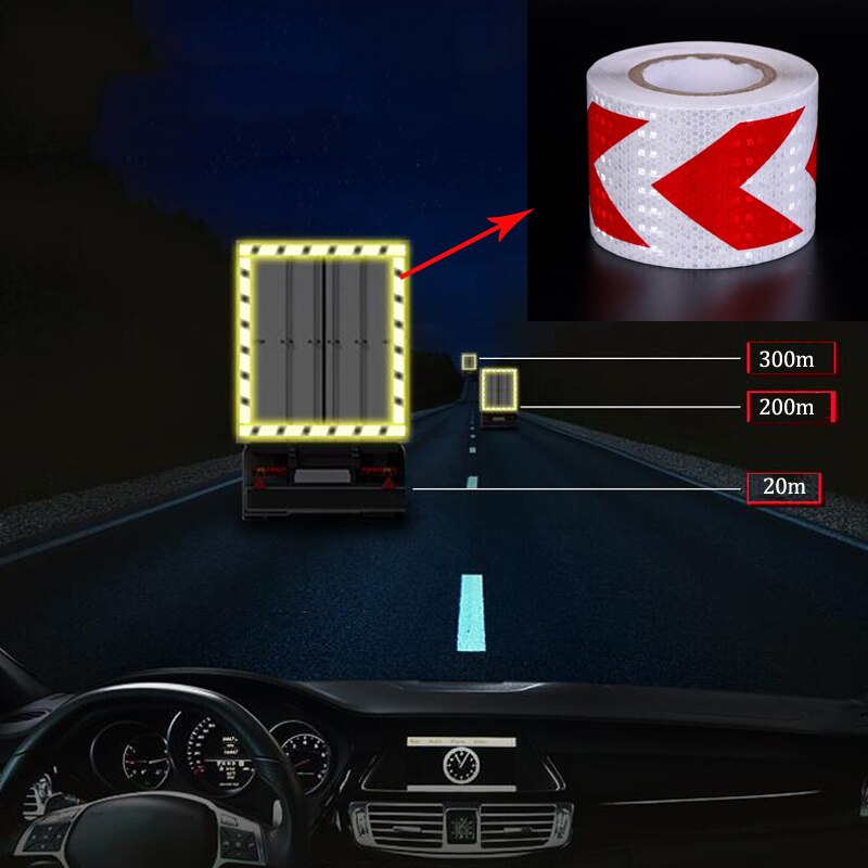 Auto Reflektierende Streifen Lkw-anhänger Reflektierende Band Aufkleber Warnung Streifen Zeichen Nacht Fahr Sicherheit verrotten Weiß Reflektierende Streifen