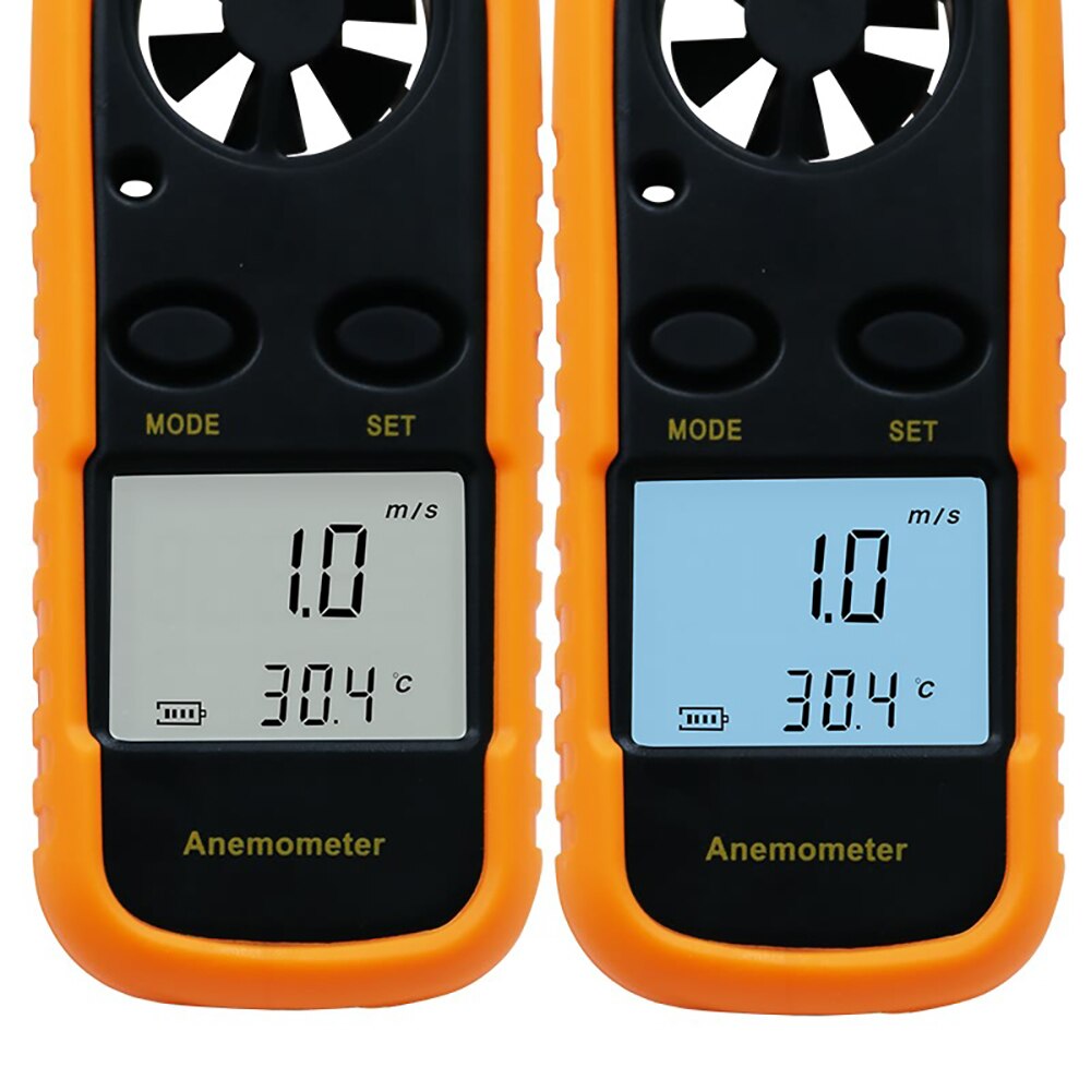 Digital Anemometer Pocket Anemometer Handheld Wind Speed Temperature Measuring Instrument Outdoor Wind 0-30m/S Test Instrument