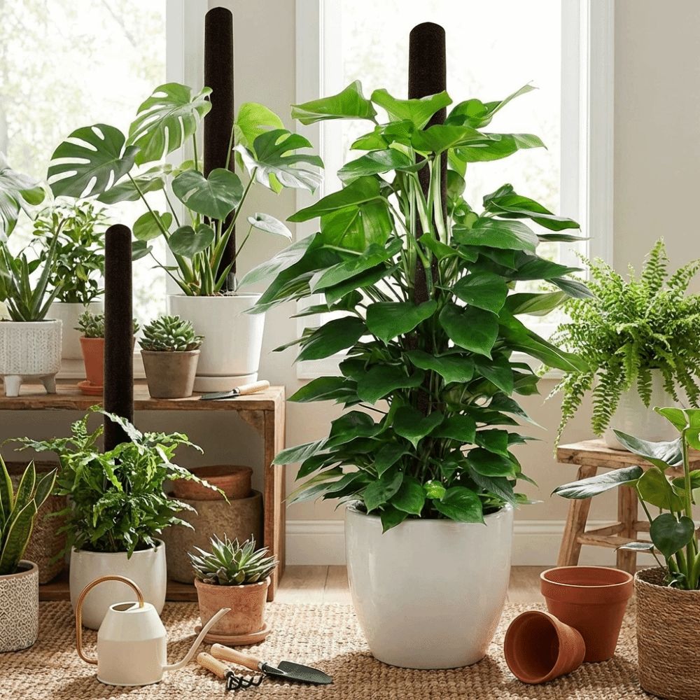 Plastic Climbing Plant Stand Ventilate Insect Proof Potted Plant Holder with Cover Top Seal Climbing Vine Pillar