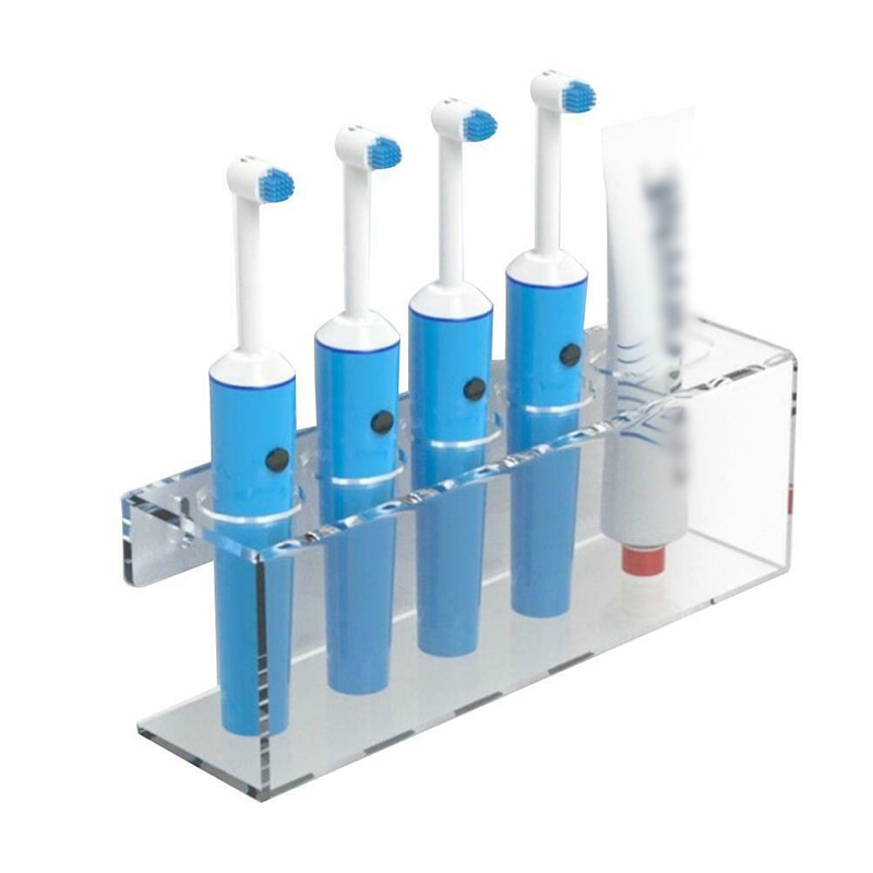 Wall Mounted Electric Toothbrush Storage Rack Bathroom Acrylic Toothpaste Holder Buco Dello Spazzolino Da Denti: 4