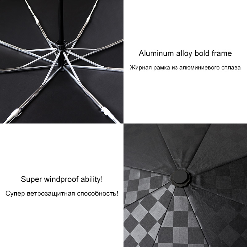 Big Windproof Umbrella Rain Women Fully-Automatic Umbrellas For Men Brand Large 3Folding Car Umbrella Bag Outdoor