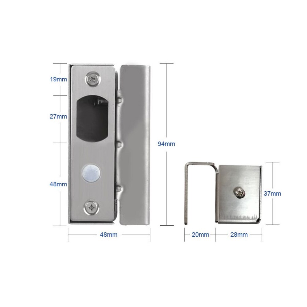 Glass Door U Bracket for Electric Bolt Lock door Access System stainless steel Mini Bracket For Frameless Glass Door lock