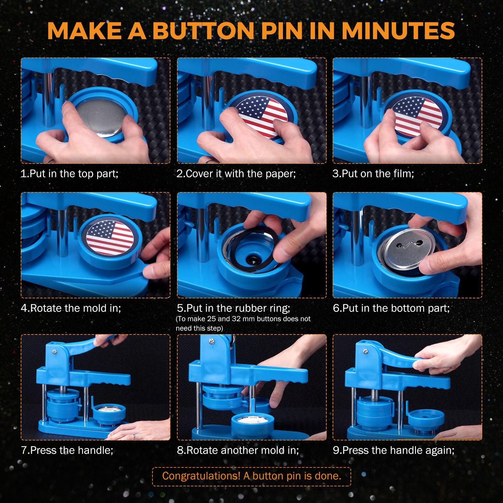 100/500Pcs Blank Badge Pin Button Maker Parts for Button Maker Machine Supplies Part DIY Badges Set 25/32/37/44/50mm