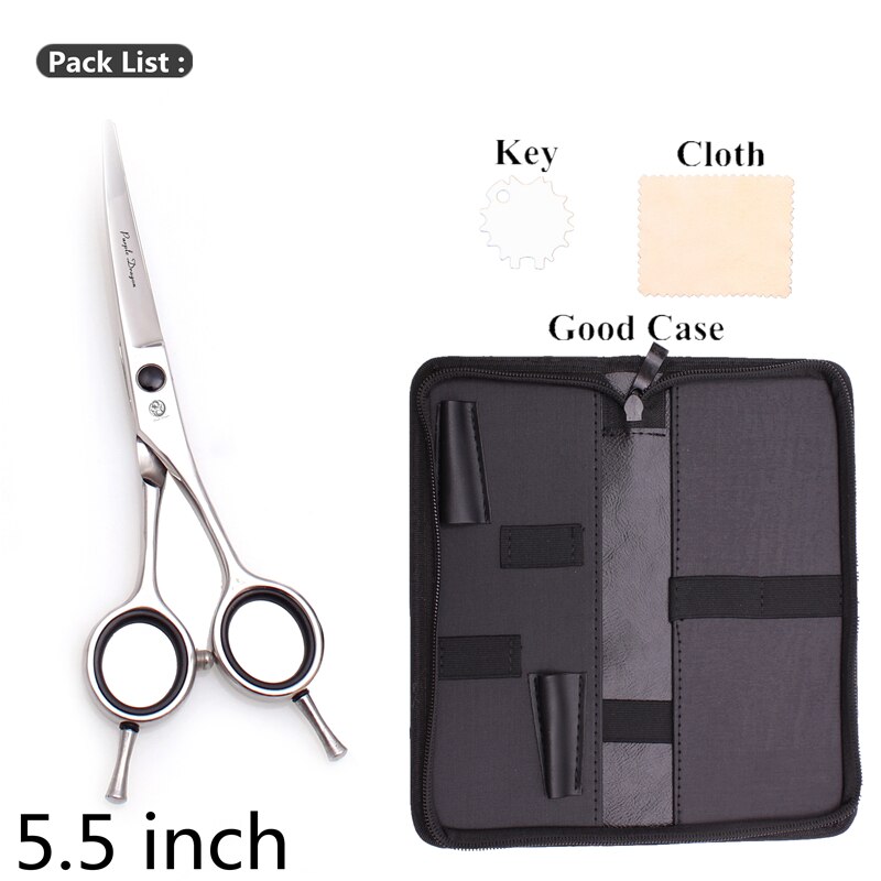 Ebene Pflege Schere 5,5 "6" 7 "8" Lila Drachen Edelstahl Hund Schere Gebogene Schere Haustier Schere Finger Rest Z1028: Z1028 Yin UC 5.5Y