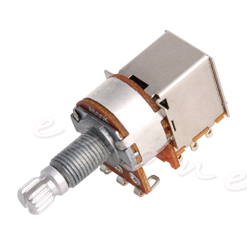 A500K Potentiometer Push Pull Switch Splined DPDT Pot Shaft18mm Electric Guitar Tone Volume Parts Guitar Parts &amp; Accessories