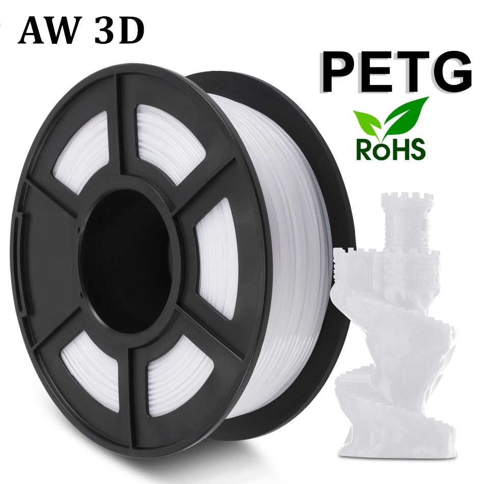 PETG 3D Printer Filament 1.75mm 1KG Translucence PETG Filament Tolerance+/-0.02mm Plastic 3d Printing Materials for DIY