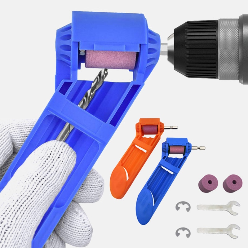 1set corindón de rueda afilador de brocas para taladro de taladro portátil poco alimentado piezas de herramientas de 2-12,5mm poco afilador