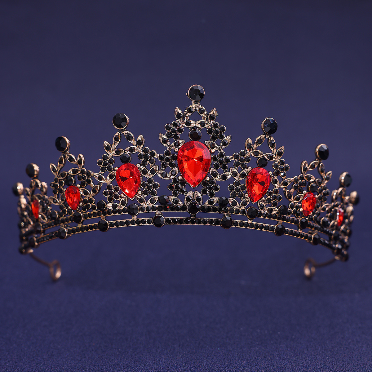 Accessoires pour cheveux de mariage, couvre-chef, bijoux de tête, diadème de cheveux de mariage, couronne de diadème de mariée en cristal, couleur argent, diadème en voile: Black
