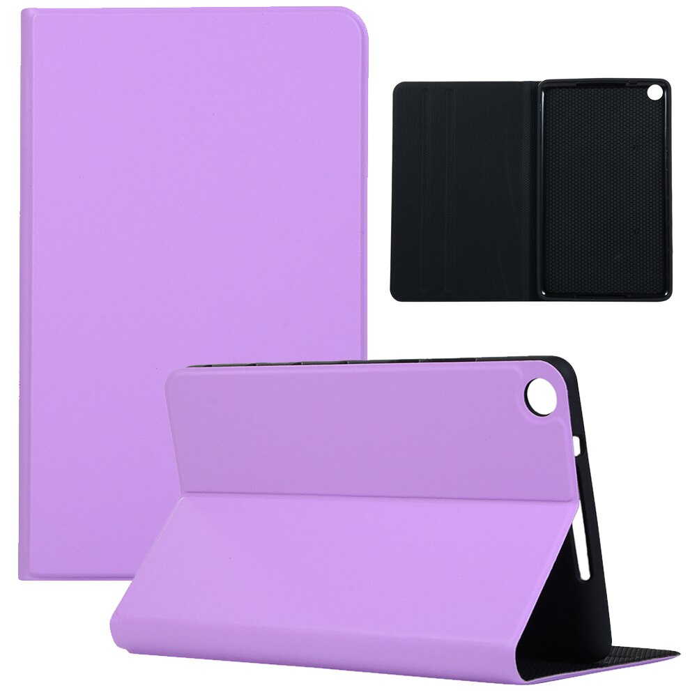 Tablet Case for Huawei MediaPad M5 Lite 8" & Honor Tab 5 8" - PU Leather Stand Cover: Purple