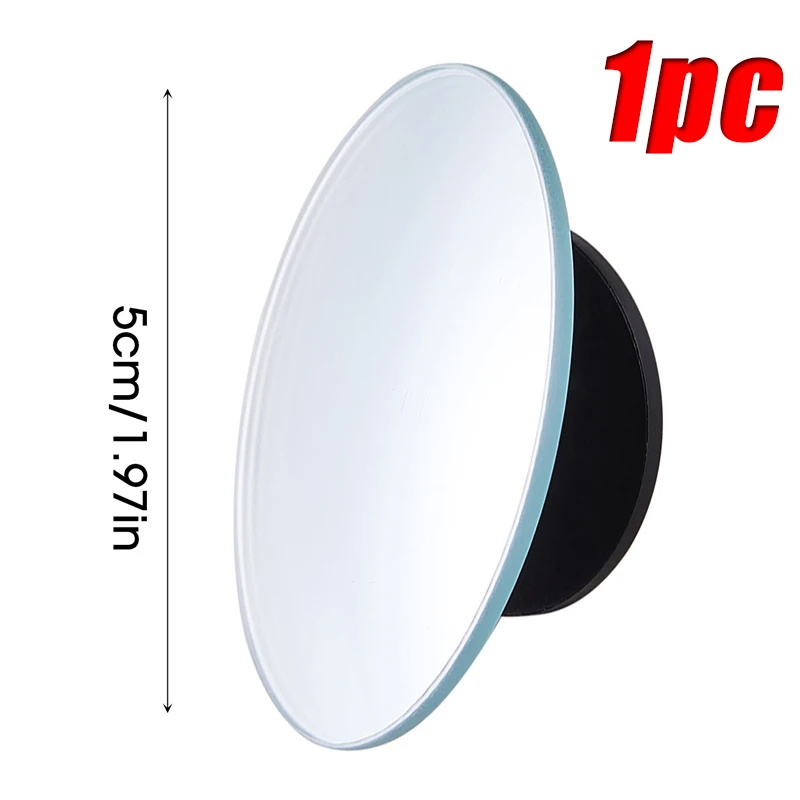 Auto extra achteruitkijkspiegel bolle spiegel 360 graden verstelbare dodehoekspiegel rond frame groothoekspiegels voor auto achteruit: Bruin