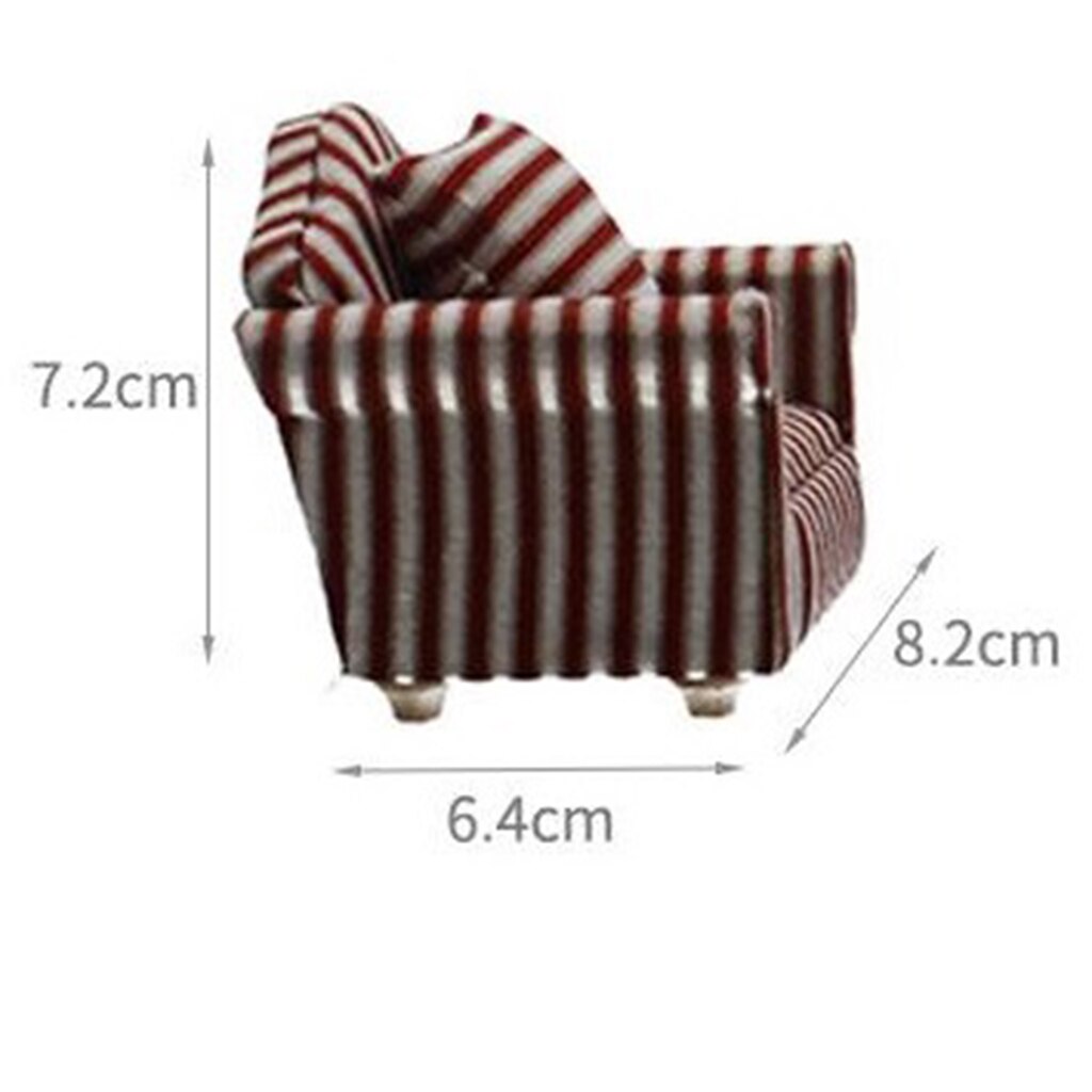 1:12 Schaal Poppenhuis Meubels Mini Sofa Love Seat Set Poppenhuisminiaturen Meubelen Decoratie Poppenhuis Asseccories Decor