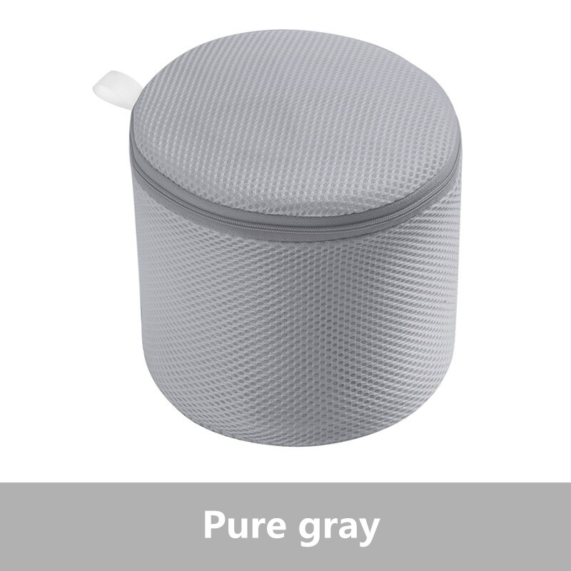 Bras Washing Bag Thicken Polyester Underwear Bra Laundry Bag Zippered Mesh Washing Machine Dedicated Wash Bra Bags: Pure gray