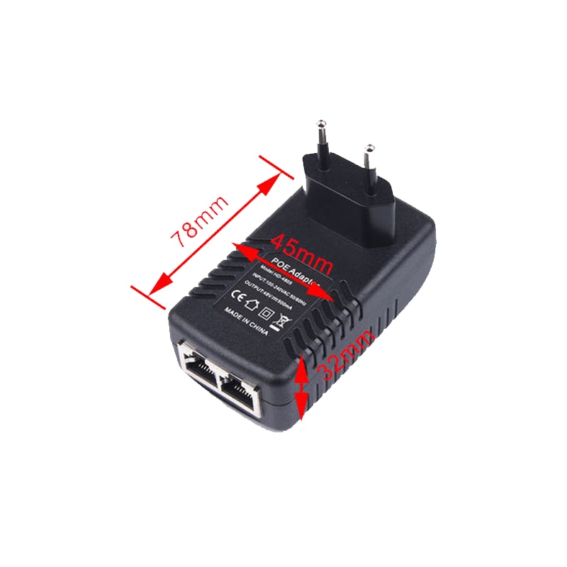Inyector POE 24V 1A adaptador de suministro de alimentador poE adaptador de Ethernet US EU enchufe suministro para cámara de videovigilancia IP
