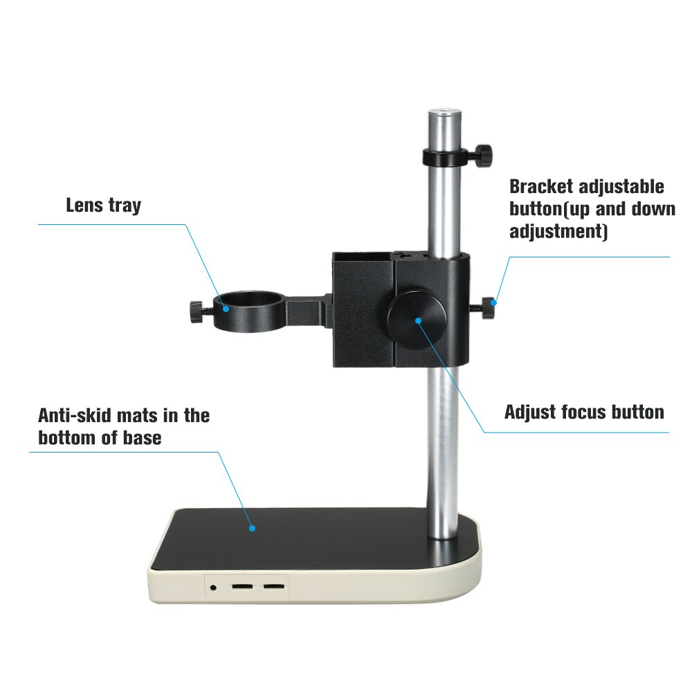 KKMOON CCD Industriële Camera Houder 41mm Adjsutable Industrie Lab Microscoop Lens Tafel Stand Dual Ring Vaste Houder