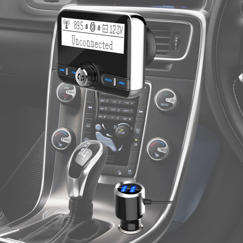 Bluetooth Fm-zender Draadloze Auto Fm Modulator Auto Mp3 Speler Car Kit Handsfree Bluetooth Auto Lader Met Lcd Displa