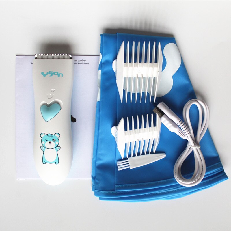 Hair Clipper Tonsorial Cloth Kids Ultra Quiet Hair Trimmer USB charge Round blade tip Cutting Machine
