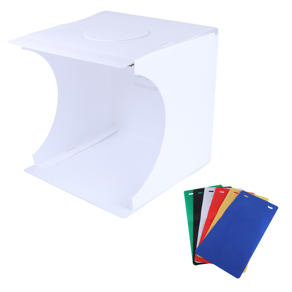 Portable Photography Studio Mini Folding Photo Light Box Photography Tent Kit with 6 Color Background (20 x 20cm)