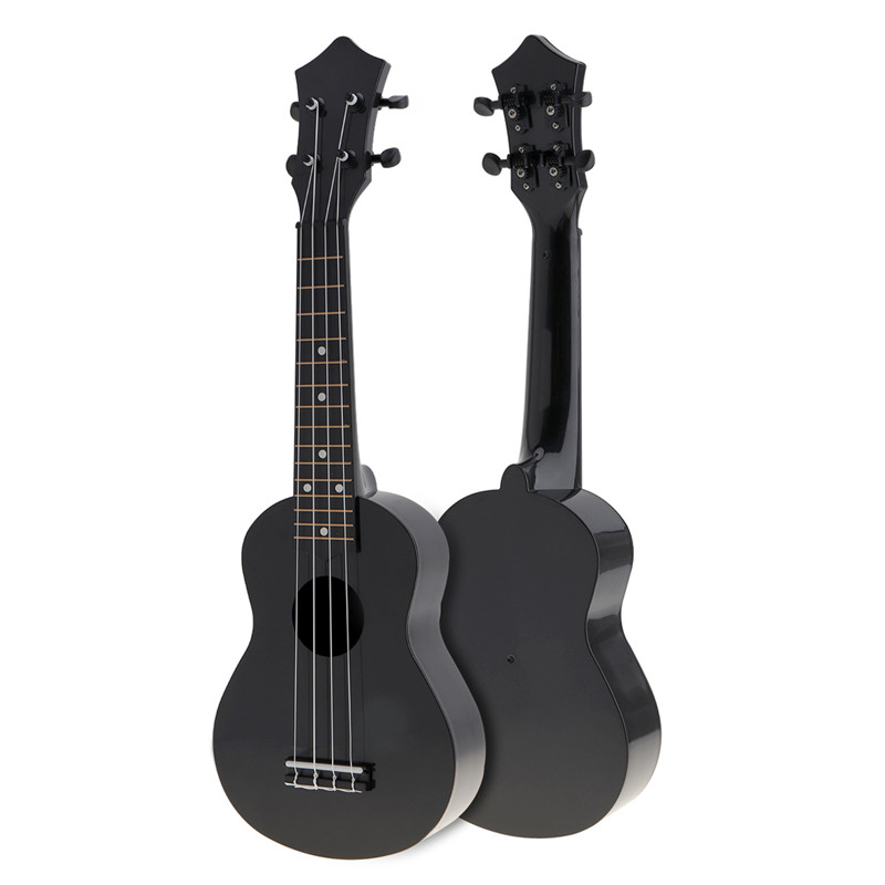 21 zoll Ukulele 4 Saiten Uke Bunte Akustische Hawaii Gitarre Guitarra Musical Instrument Spielzeug für freundlicher und Musik Anfänger: Schwarz