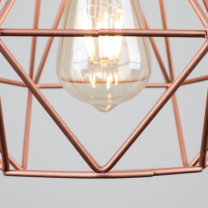 Lampenkap in de stijl van een ijzeren draadmand, funky retro, moderne, industriële en vintage look, gemakkelijk te monteren