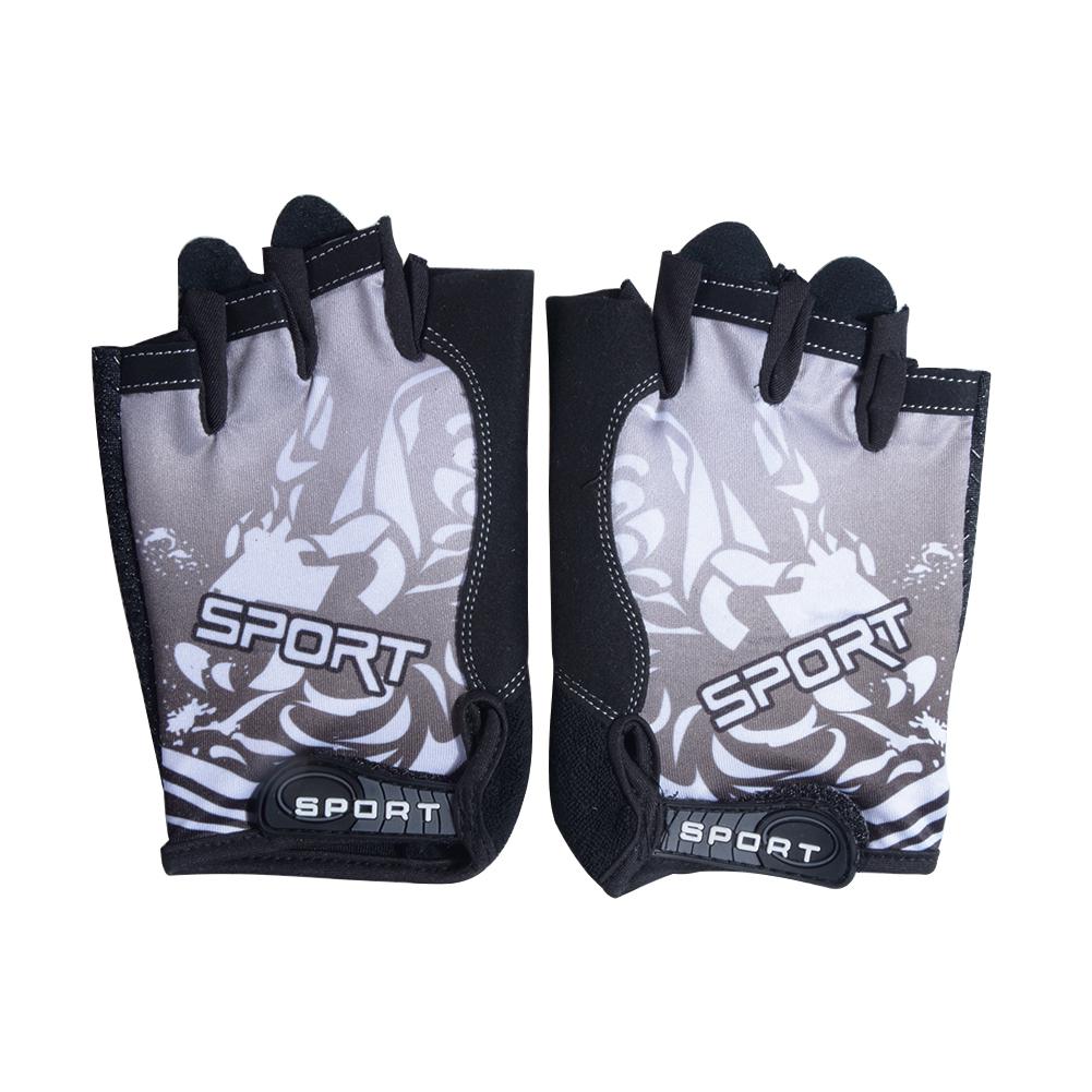 HobbyLane guantes de la pesca no-Slip transpirable ultrafino Unisex medio dedo guante Camping pesca material para carpas guantes de pesca: Gris / L