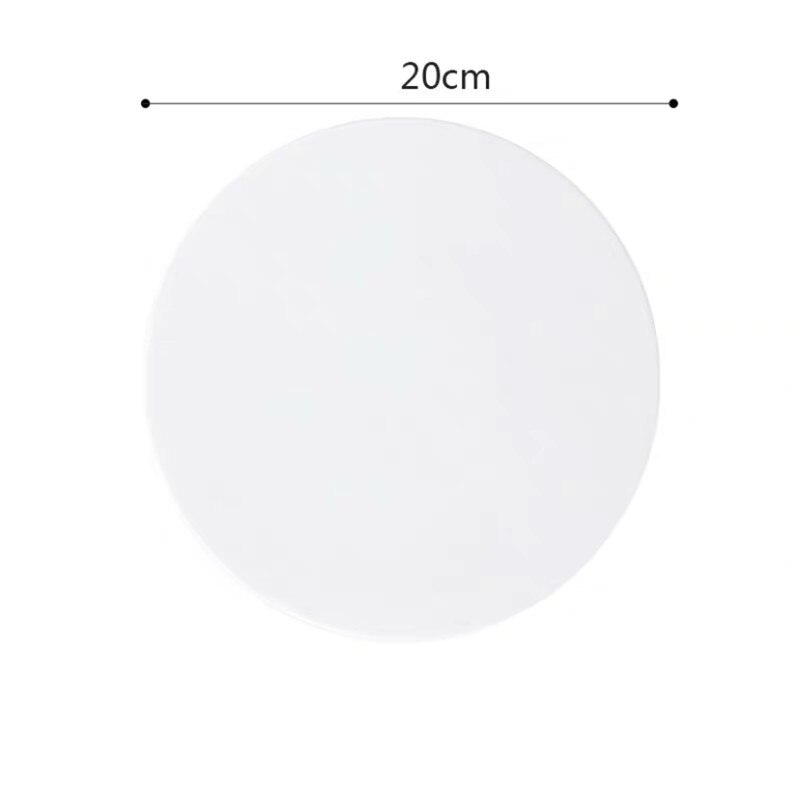 Ceramic Japanese Sushi Pizza Plate White Porcelain Cake Bread Tray Kitchen Dessert Plate Baking Tableware: 8 inch round