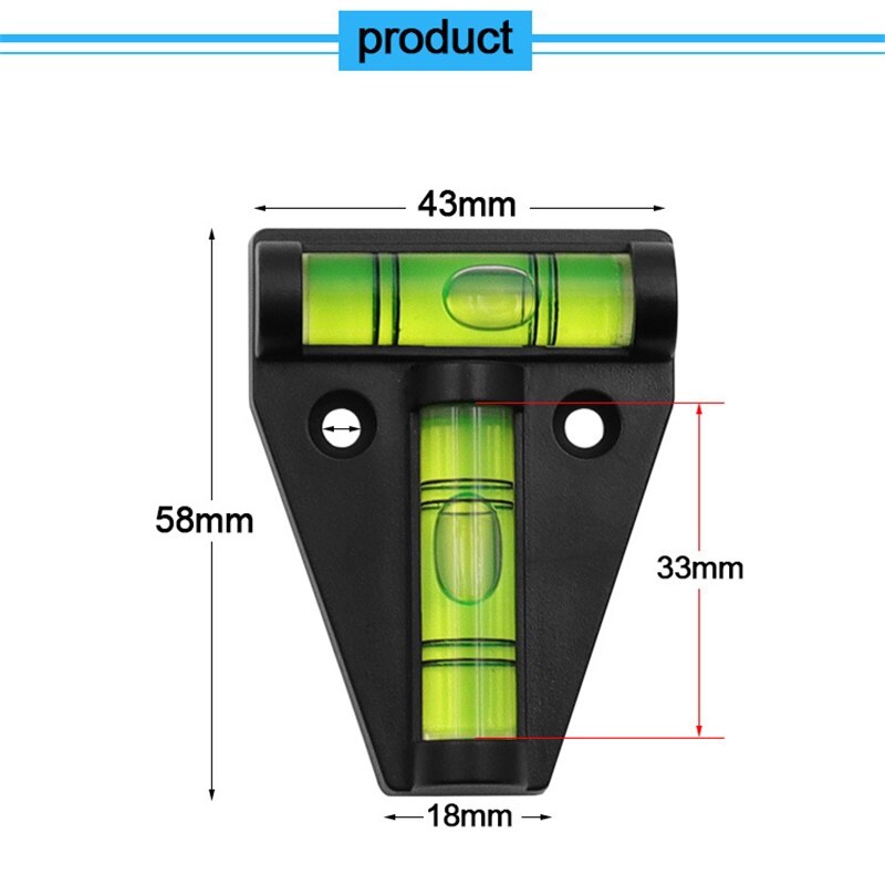 Triangular T-type Level Two Ways Mini Spirit Level Measurement Instrument T-type Spirit Level Bubble Four Styles Mounting Holes