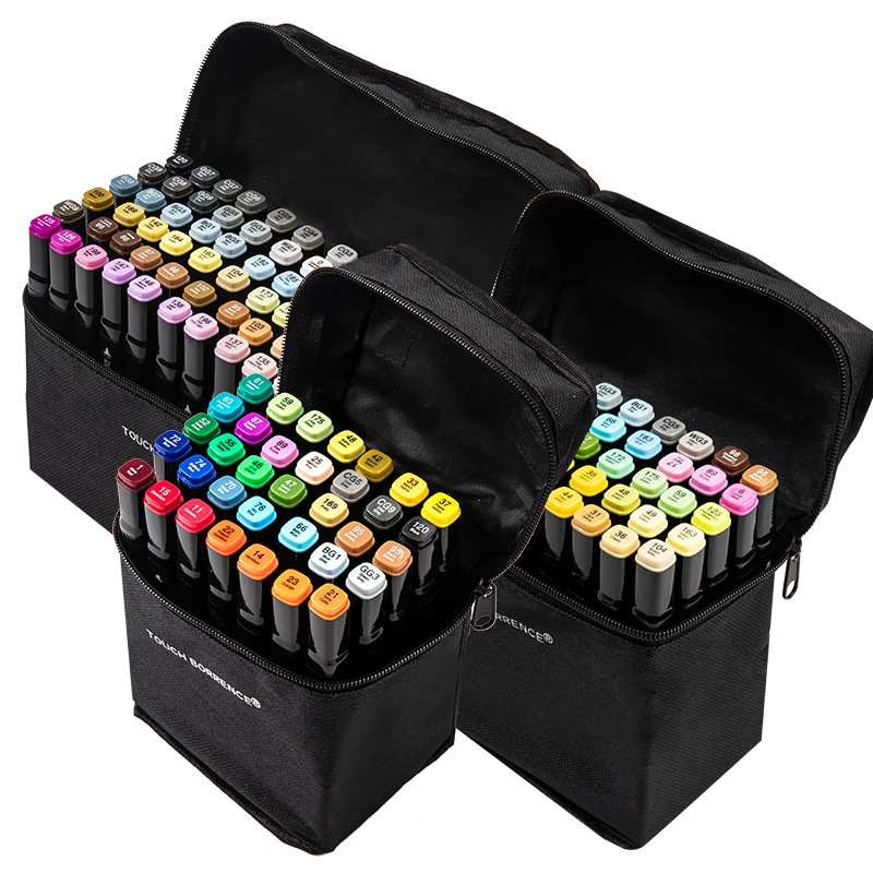 Pensel pen markører kunstforsyning manga pen colores papirvarer tegning plumones markør colores rotuladores alkohol marcadores