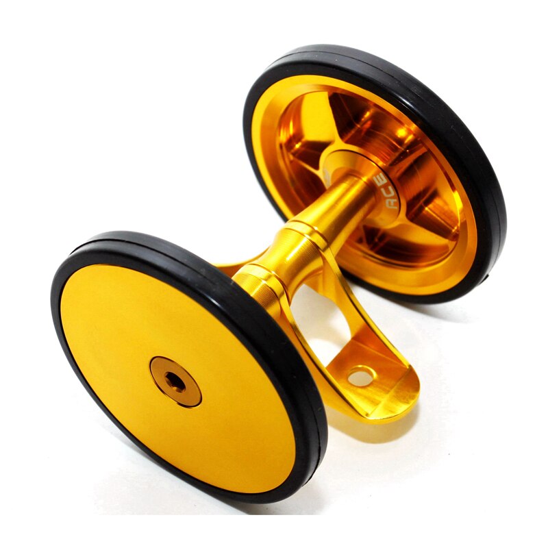 Aceoffix brompton stänkskiva dubbel hjul stänkskärm dubbel hjul cnc: Guld-