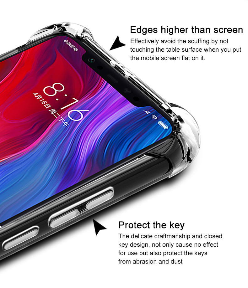 For Xiaomi Max 2 3 Max2 Max3 Case Air Cushion Shockproof Airbag Clear Silicone TPU Back Cover Soft Case for Xiaomi Mi Max 2 3