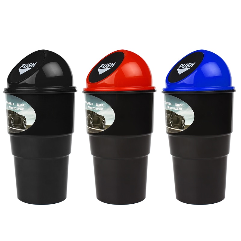 FORAUTO Car Trash Bin Portable Convenient Car garbage Can Dust Storage Holder Bin Styling Car Rubbish Collector