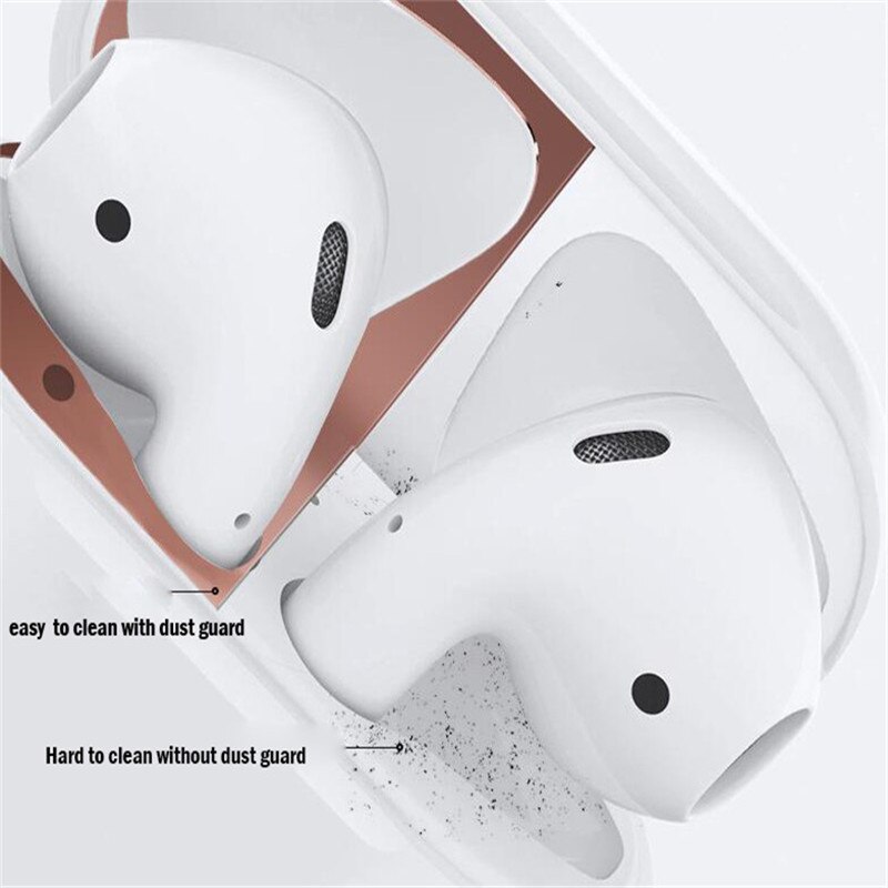 金属ダストガード保護ステッカー apple の AirPods ケースアクセサリー鉄金属木屑から AirPods 保護